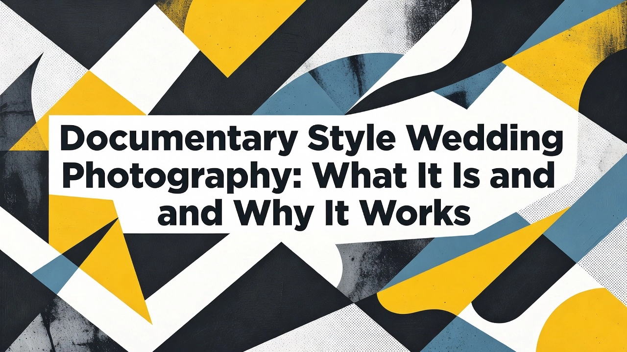 Professional header image for educational tutorial: Documentary Style Wedding Photography: What It Is and Why...