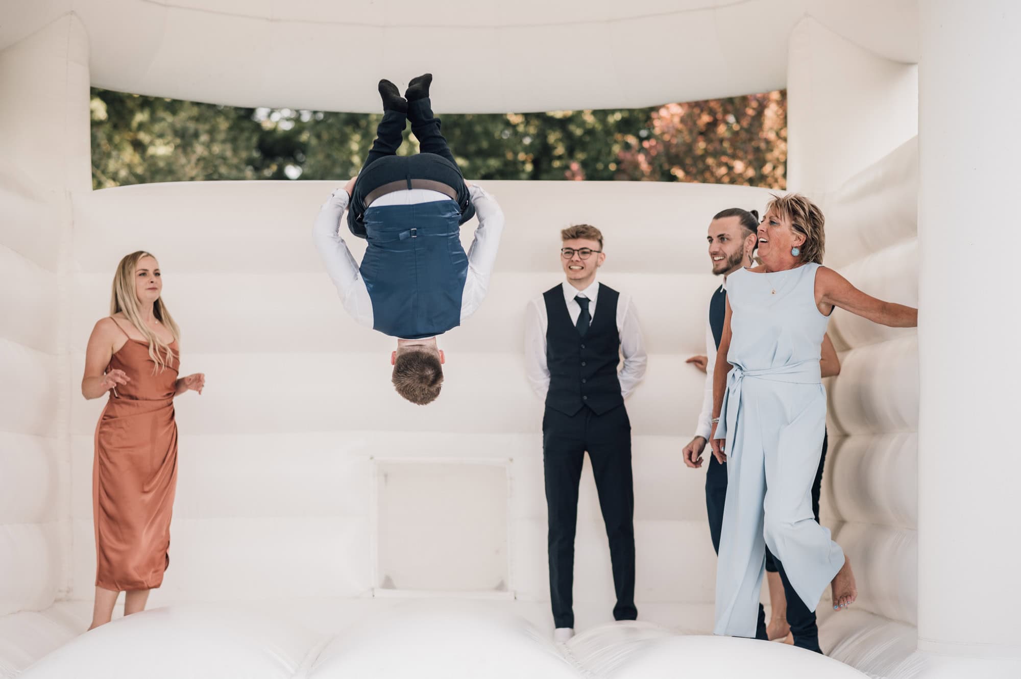 Bouncy castle at Shortmead House Wedding