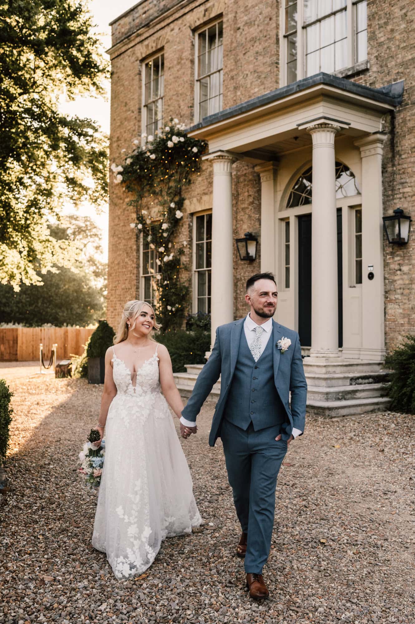 Bride and groom portrait at Shortmead House Wedding 