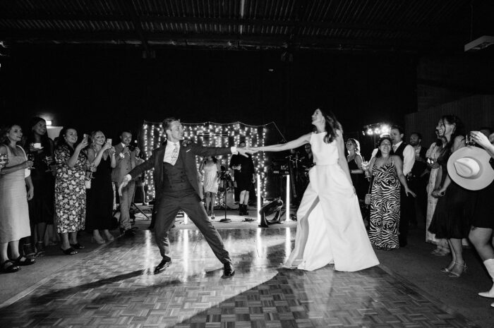 First dance at Willow Grange Farm Wedding in Cambridgehire fens