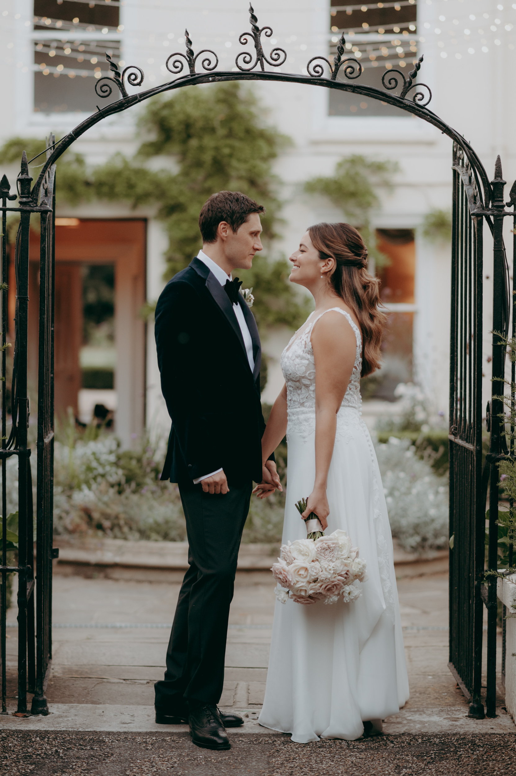 couple at morden hall park wedding in south east london